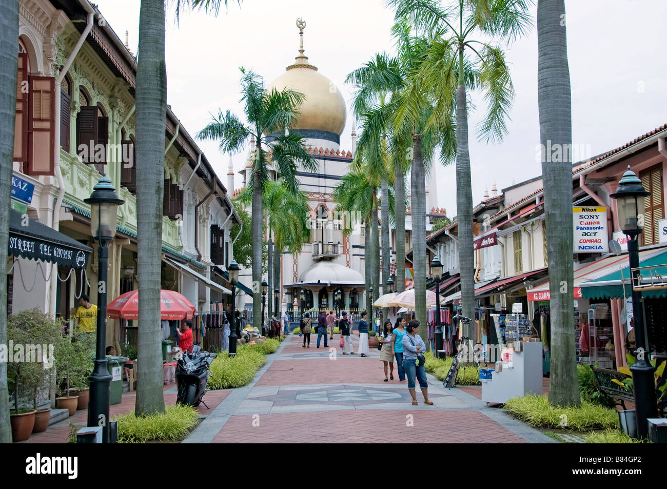 Mosquée Masjid Sultan Singapura Singapour musulmane Banque D'Images