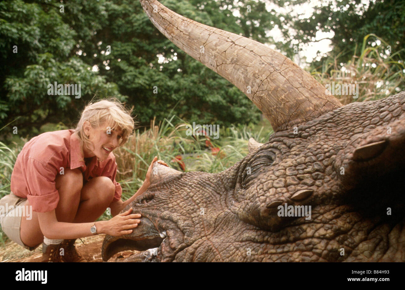 Jurassic Park Année : 1993 USA Réalisateur : Steven Spielberg Laura Dern Banque D'Images