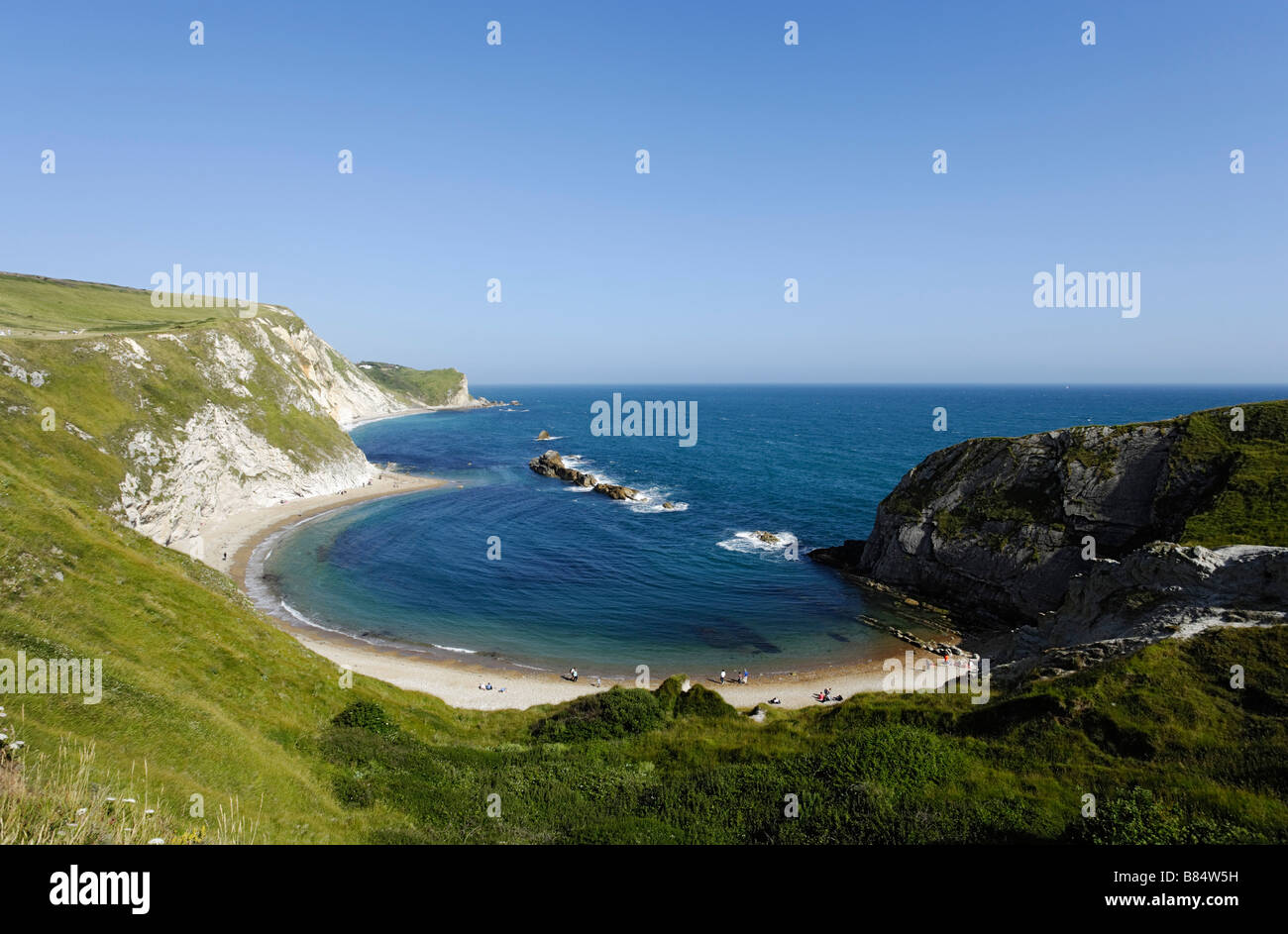 Homme de guerre Bay Dorset England Royaume-Uni Banque D'Images