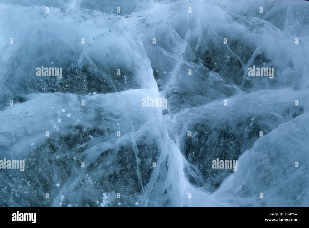 Glace de lac de l'Antarctique. Banque D'Images
