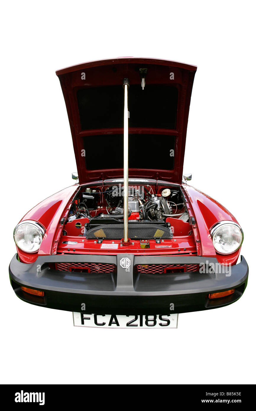 MG vieille voiture américaine rouge histoire classique vintage véhicule symbole des antipodes âge collectionneur automobile restauration transport d'or Banque D'Images