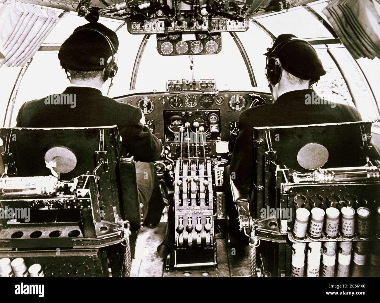 Pilotage d'un Short S.25 Sandringham 6, 1950 Banque D'Images