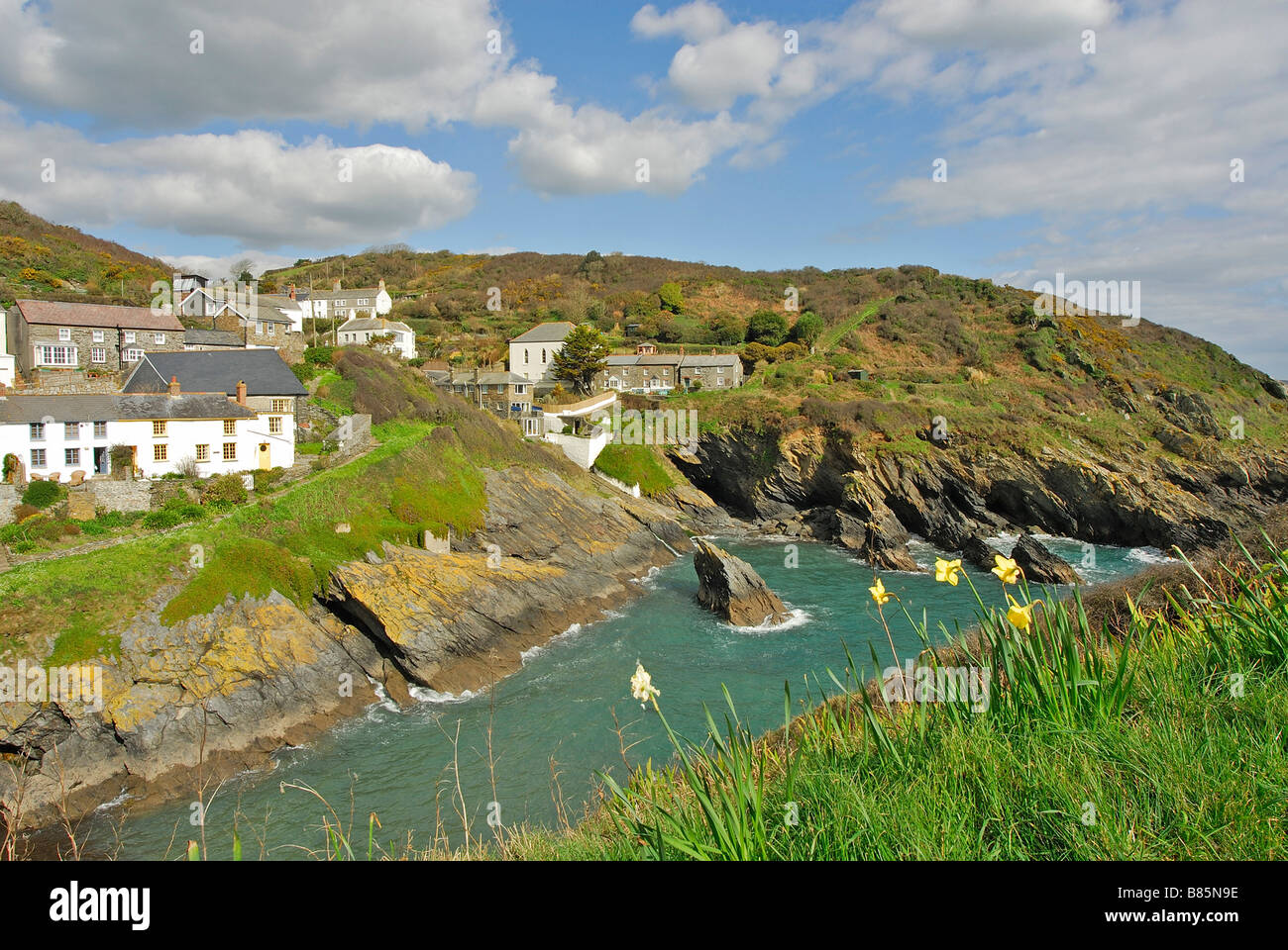 Cornwall Portloe UK Banque D'Images