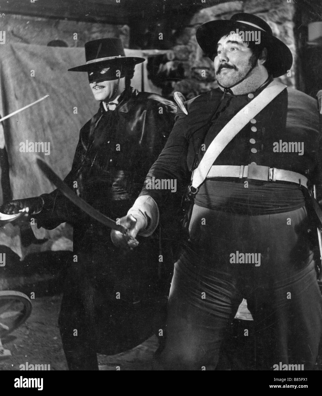 Zorro, le vengeur Année : 1959 - USA Guy Williams, Henry Calvin Réalisateur : Charles Barton Banque D'Images