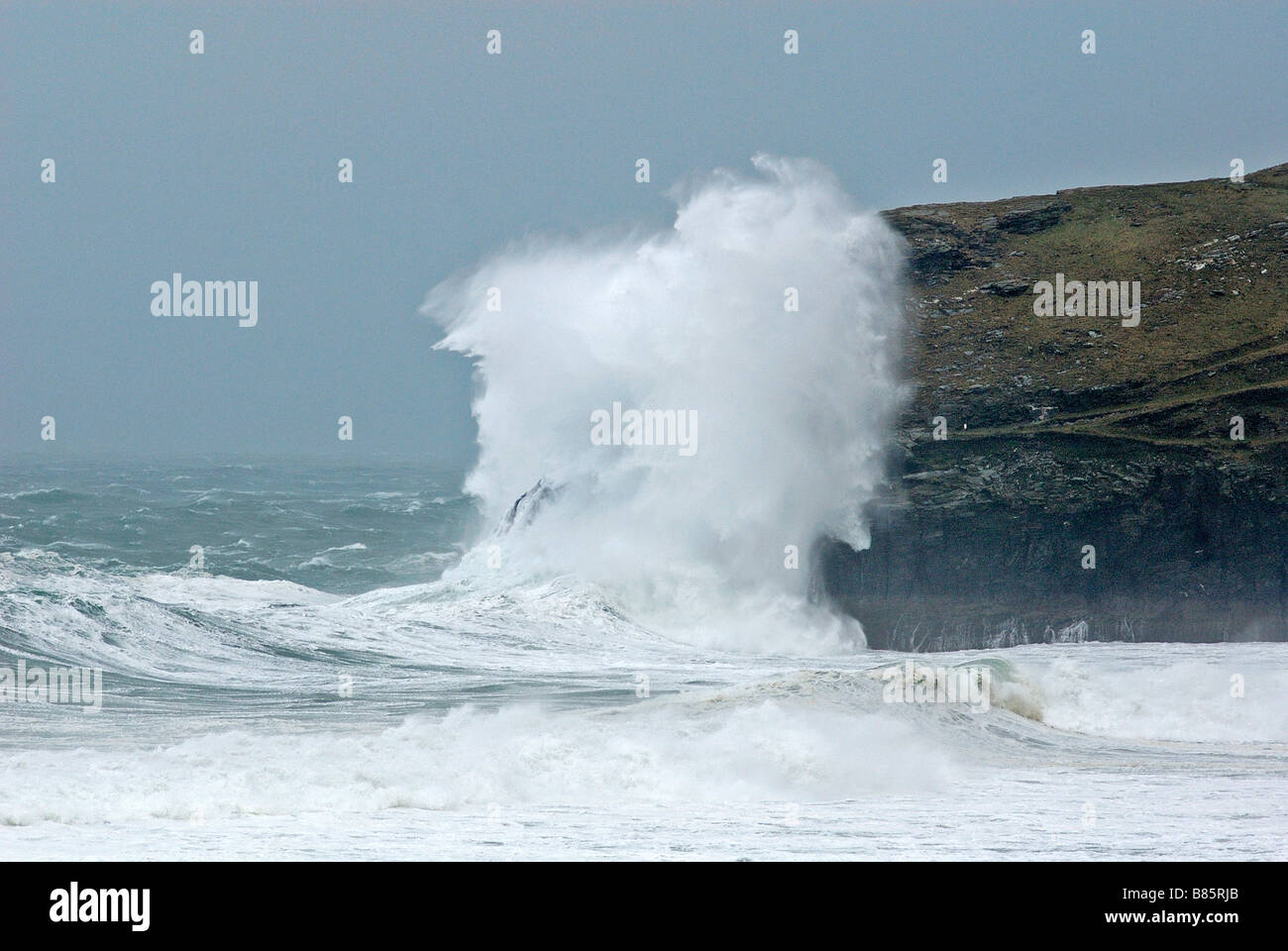 Cornwall UK Trebarwith Strand Banque D'Images