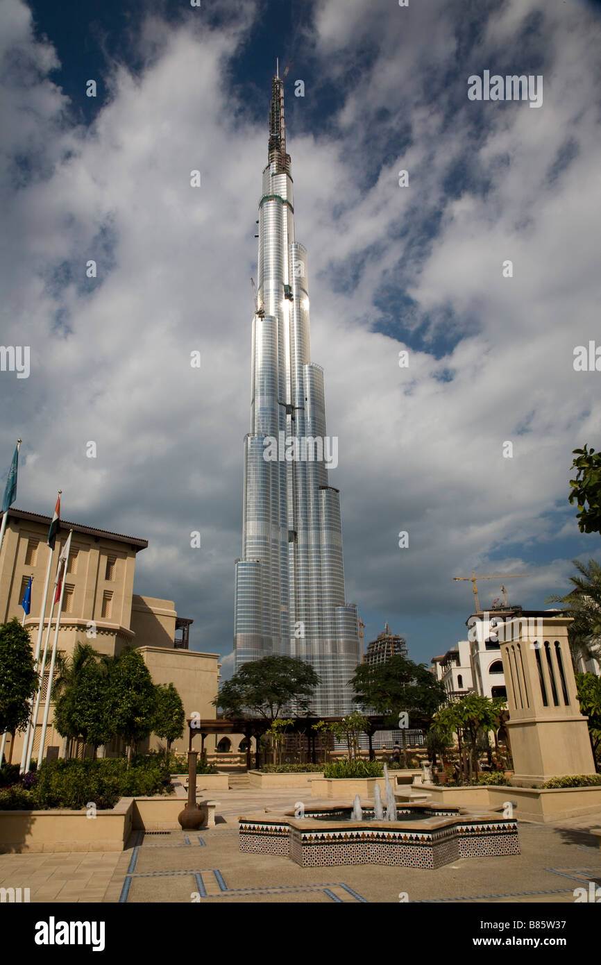 Burj Khalifa Dubai UAE mondes plus grand bâtiment Banque D'Images