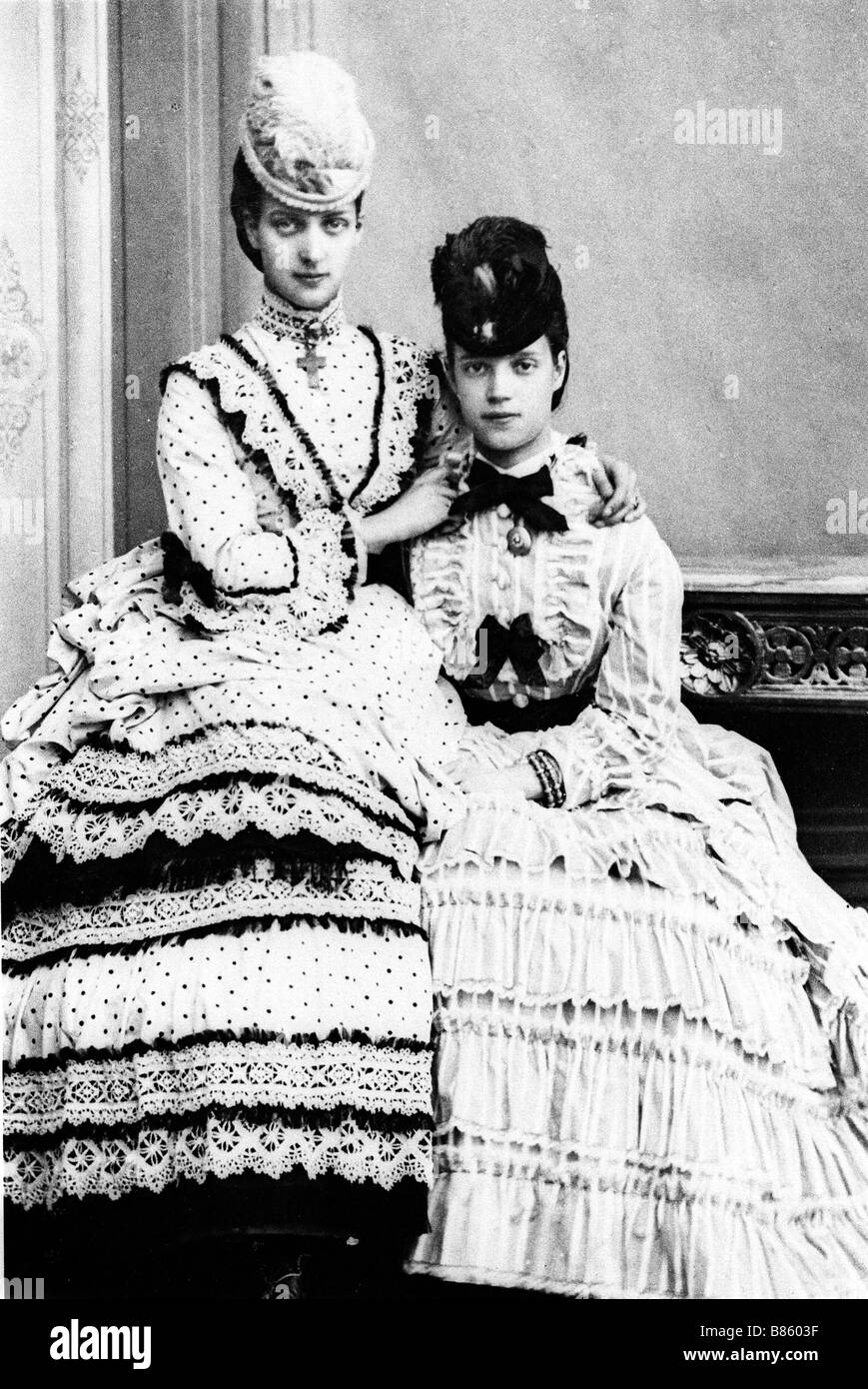 La reine Alexandra d'Angleterre et Impératrice Maria Feodorovna de Russie Banque D'Images