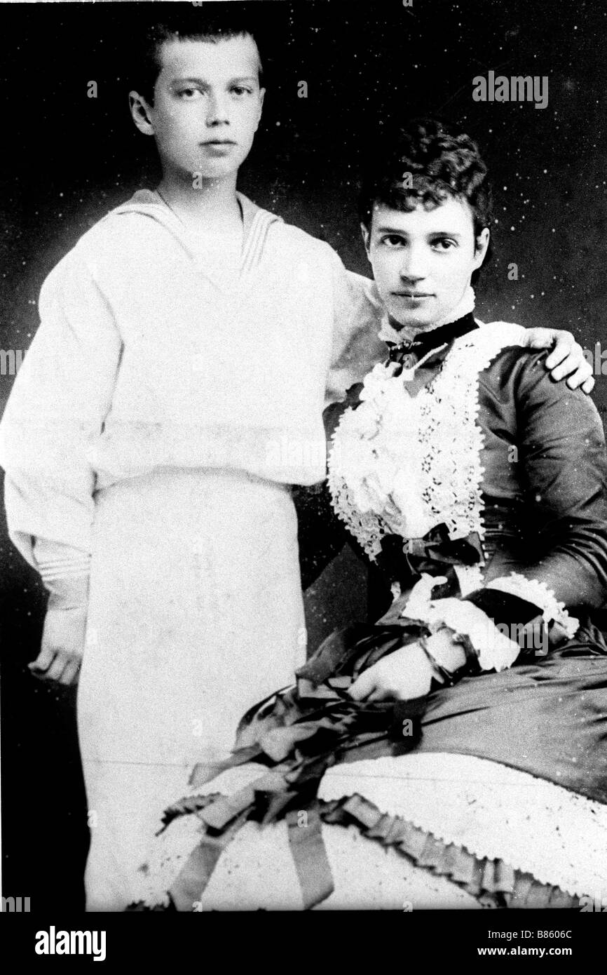 Tsarine Maria Feodorovna de Russie et l'avenir de son fils Nicolas II Banque D'Images