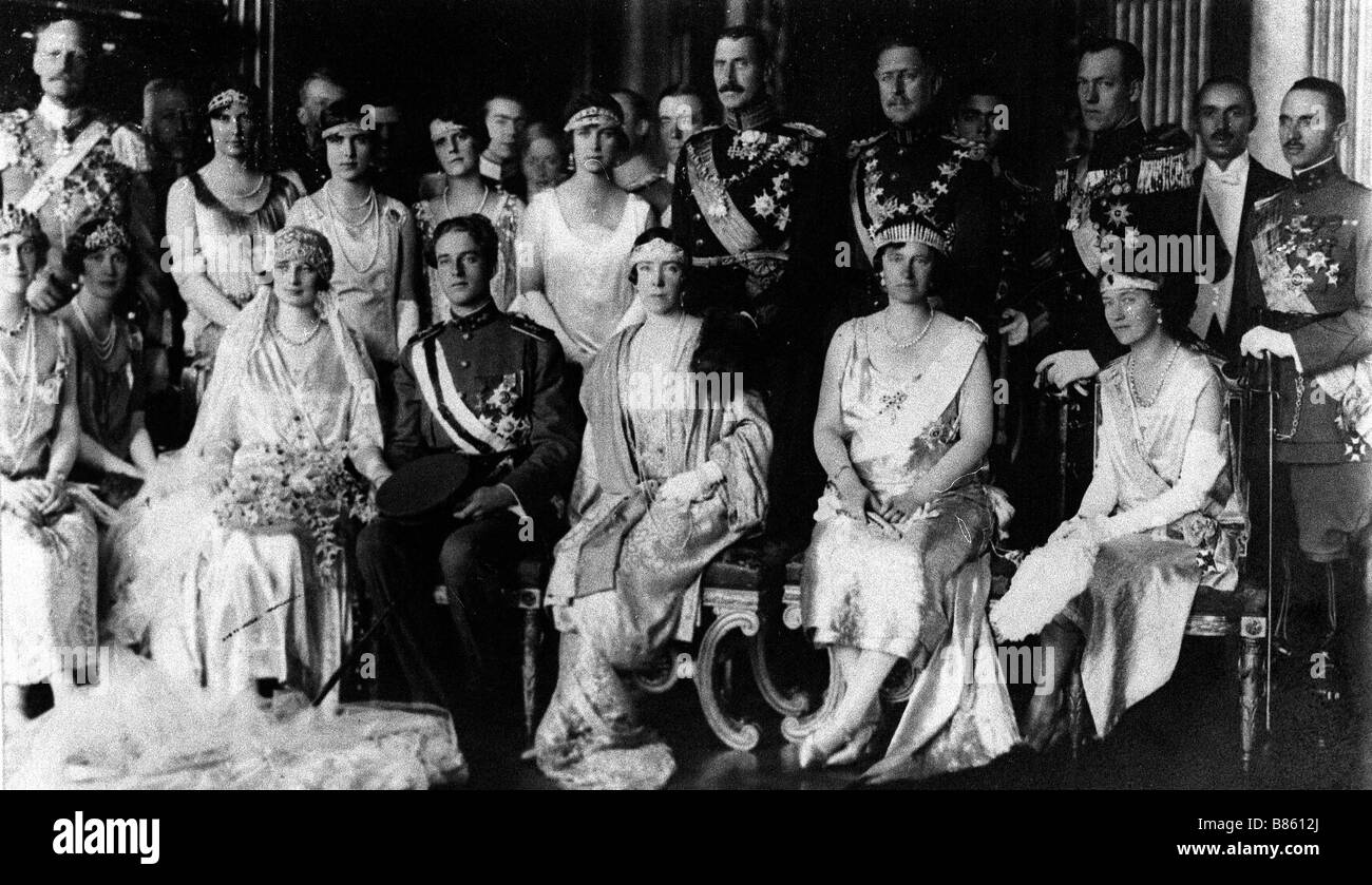 Mariage de Léopold de Belgique (Léopold III) et Astrid de Suède (La Reine Astrid) Banque D'Images