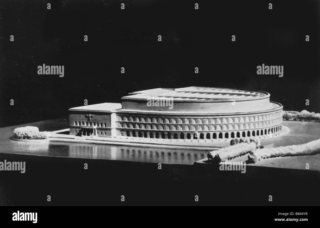 Le modèle de la salle des congrès, à la partie Reich Nuremberg Rally motifs (1934) Banque D'Images