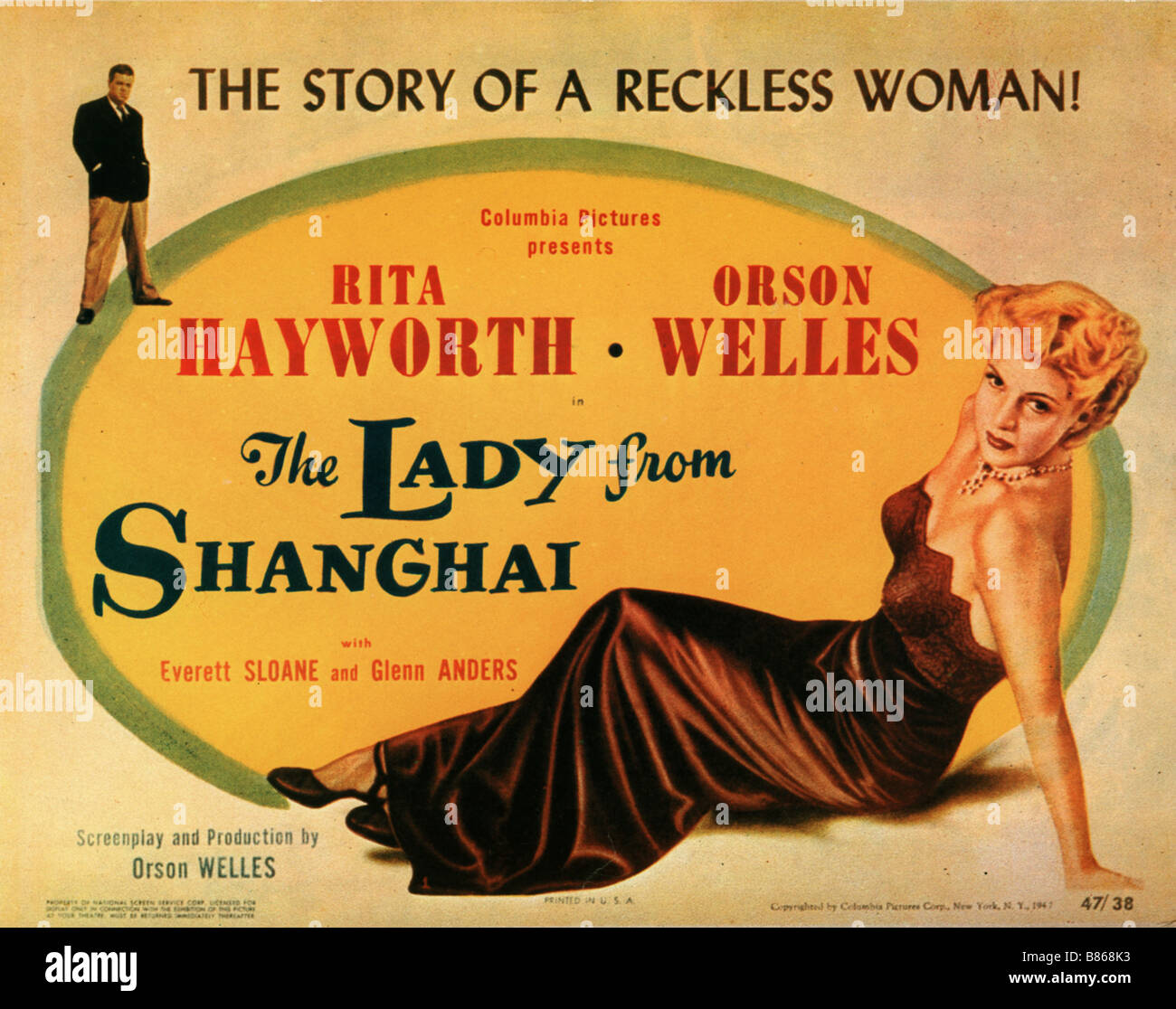 La Dame de Shanghai Année : 1947 - USA Réalisation : Orson Welles Film poster Banque D'Images