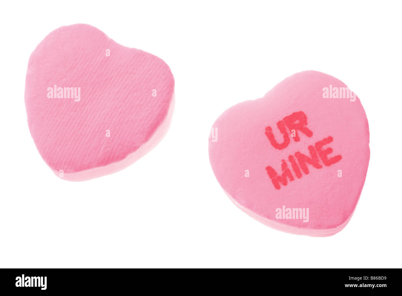 Bonbons Coeur Saint-valentin isolé sur fond blanc Banque D'Images