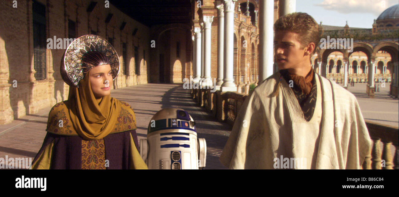 Star Wars II, l'attaque des clones Année : 2002 USA Hayden Christensen, Natalie Portman, Kenny Baker Réalisateur : George Lucas Banque D'Images