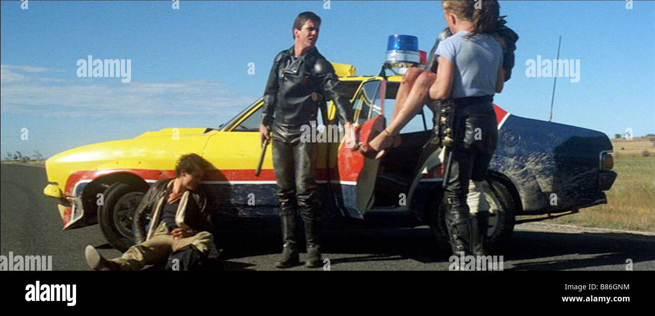 Mad Max Année : 1979 - L'Australie Réalisateur : George Miller Tim Burns, Mel Gibson, Steve Bisley Banque D'Images