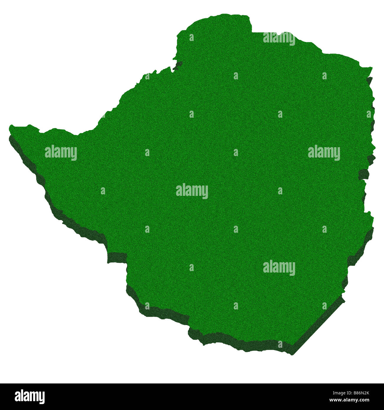 Carte du Zimbabwe Banque D'Images