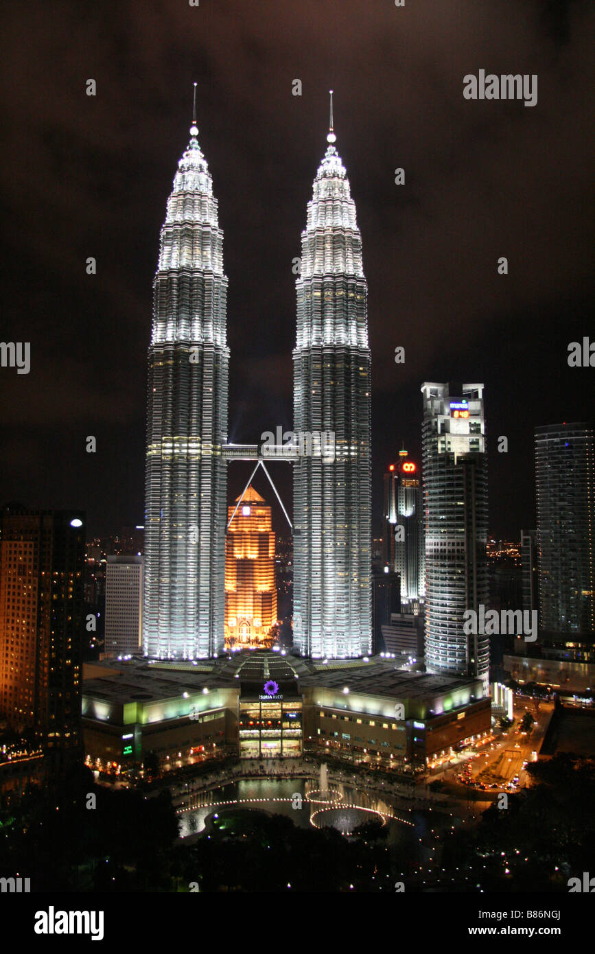 Photographie de les Tours Petronas à Kuala Lumpur, Malaisie Banque D'Images