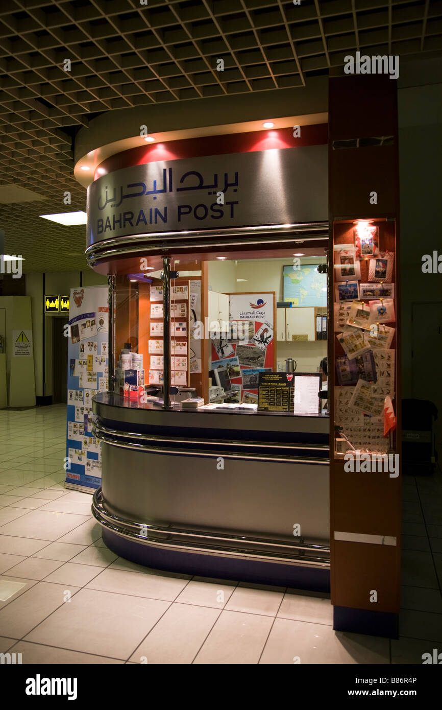 Bahreïn 'Post' bureau dans l'aéroport de Bahreïn. Banque D'Images