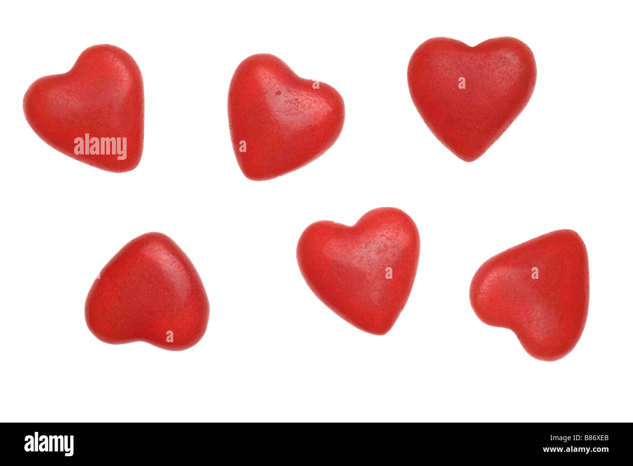 Bonbons Coeur Saint-valentin isolé sur fond blanc Banque D'Images
