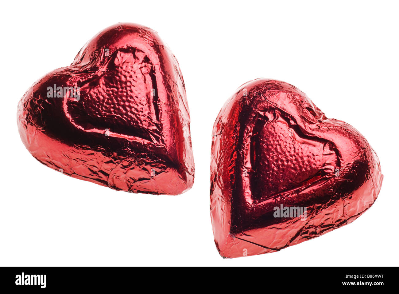 Bonbons Coeur Saint-valentin isolé sur fond blanc Banque D'Images