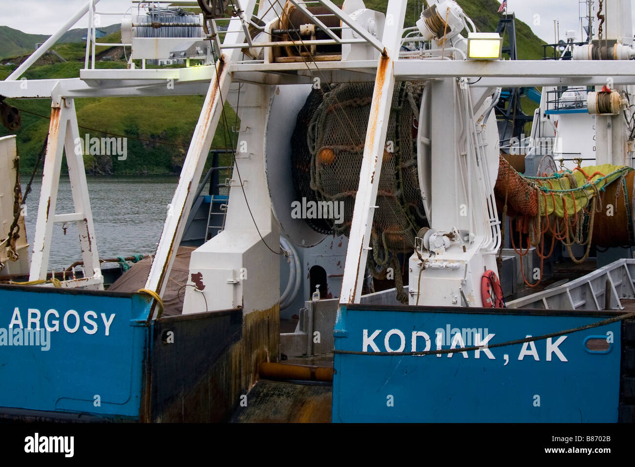 Fishing boat kodiak dock Banque de photographies et d’images à haute