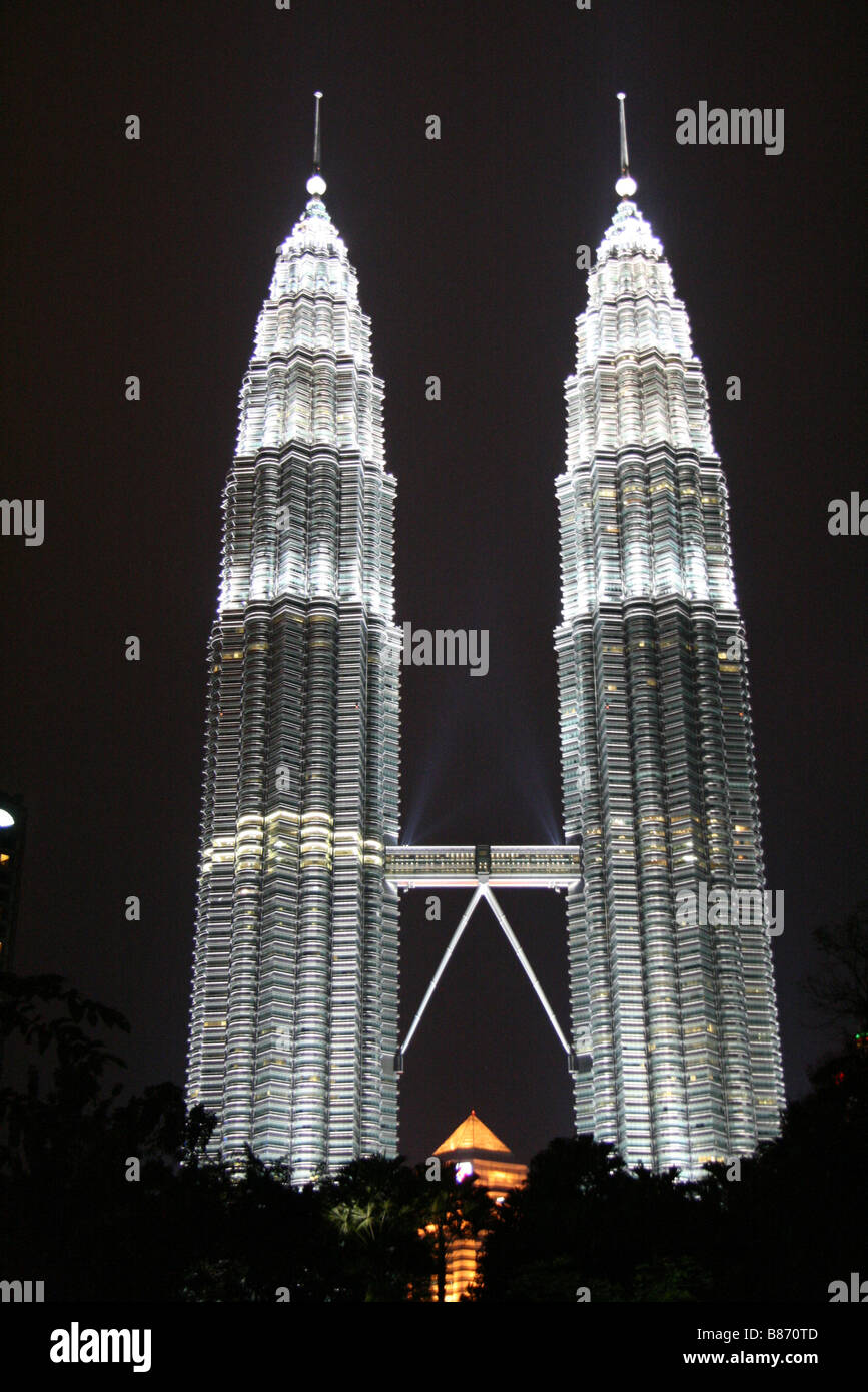 Photographie de les Tours Petronas à Kuala Lumpur, Malaisie Banque D'Images