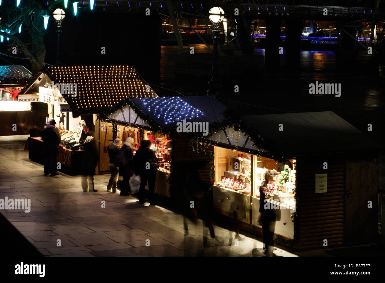 Marché de Noël le Southbank London England UK Banque D'Images