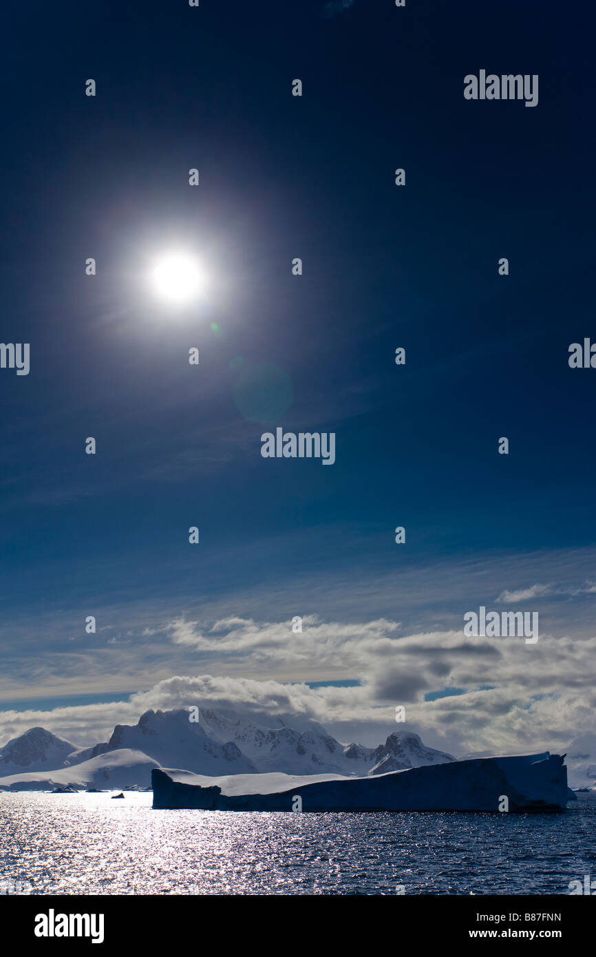 La péninsule antarctique du détroit de Gerlache Copy Space Banque D'Images