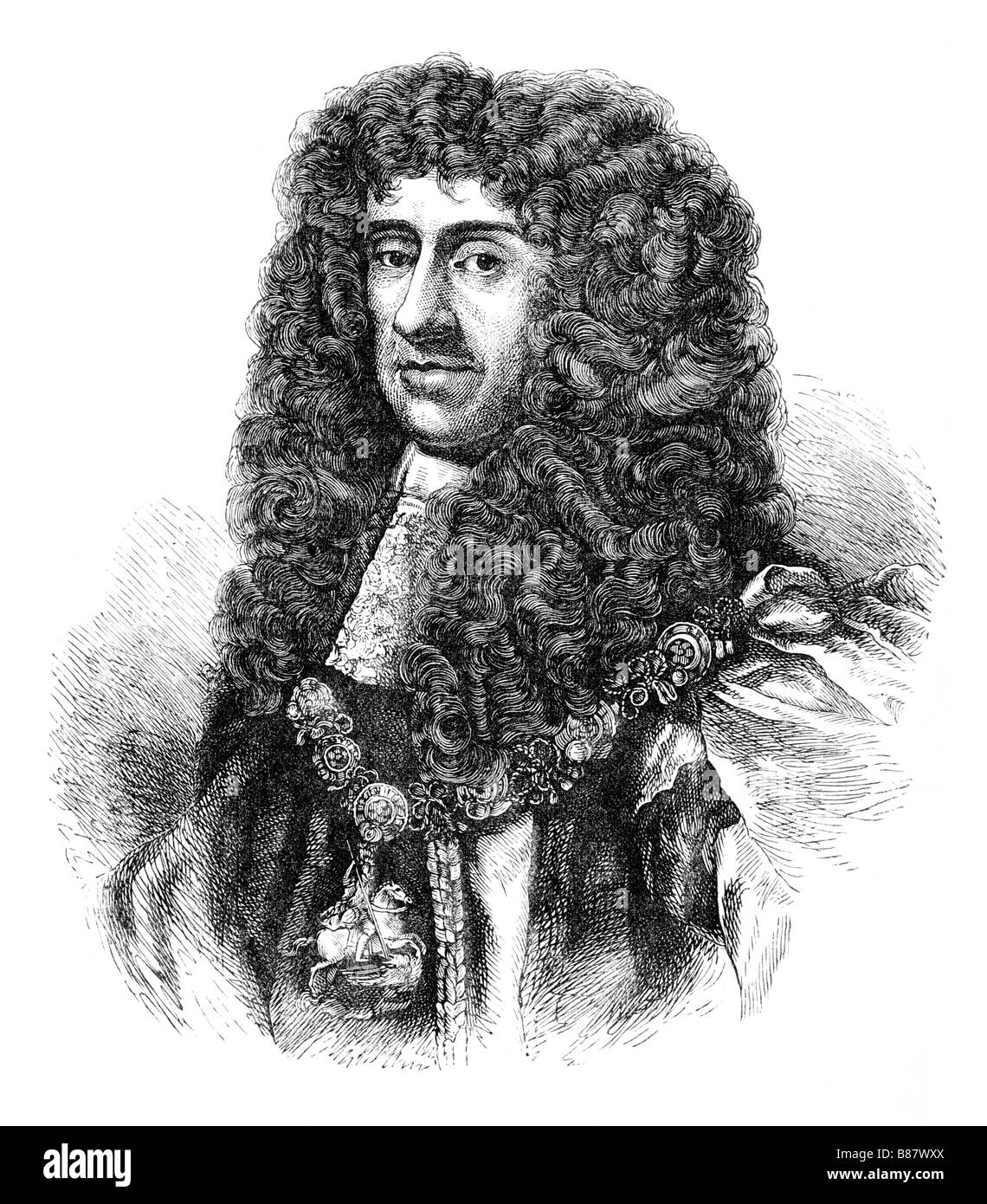 Le roi Charles II Portrait Banque D'Images