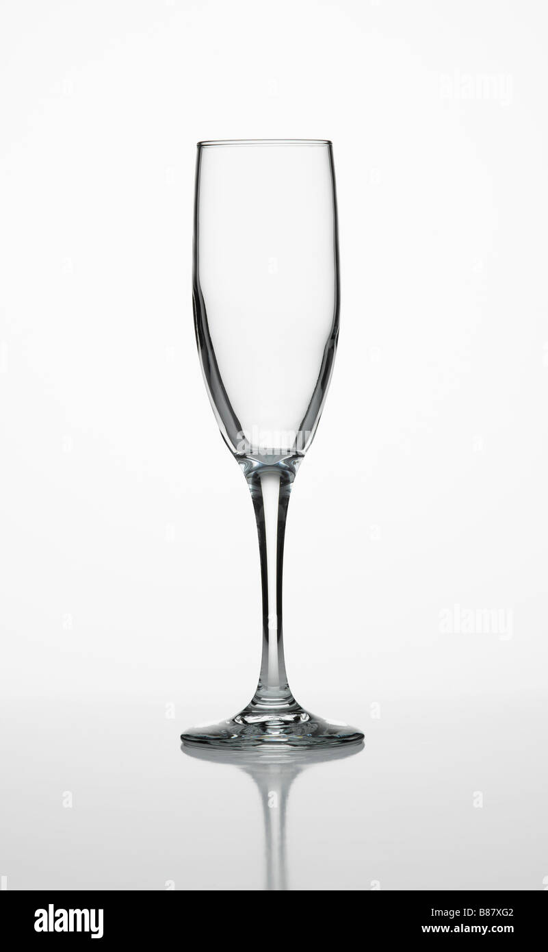 Verre à champagne vide Banque D'Images