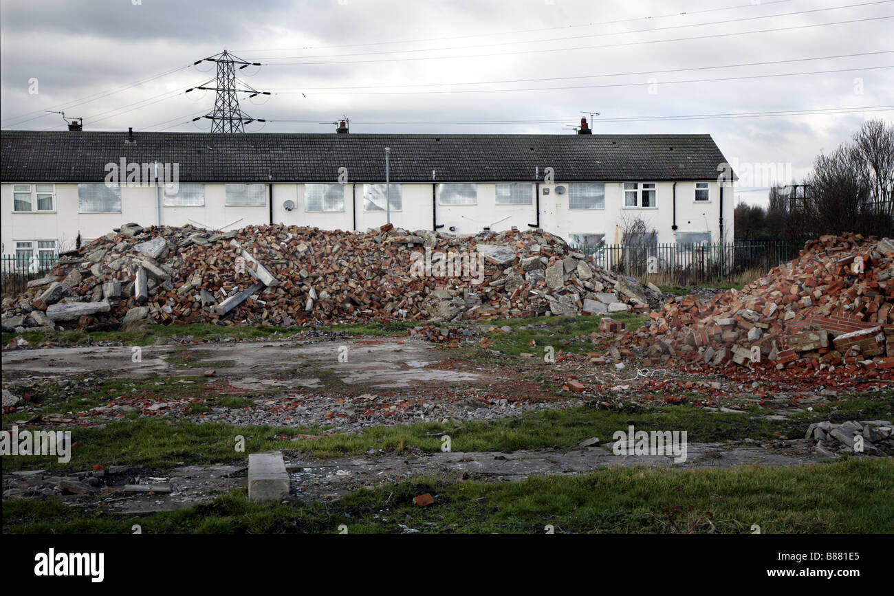 Démolition de logements Banque D'Images