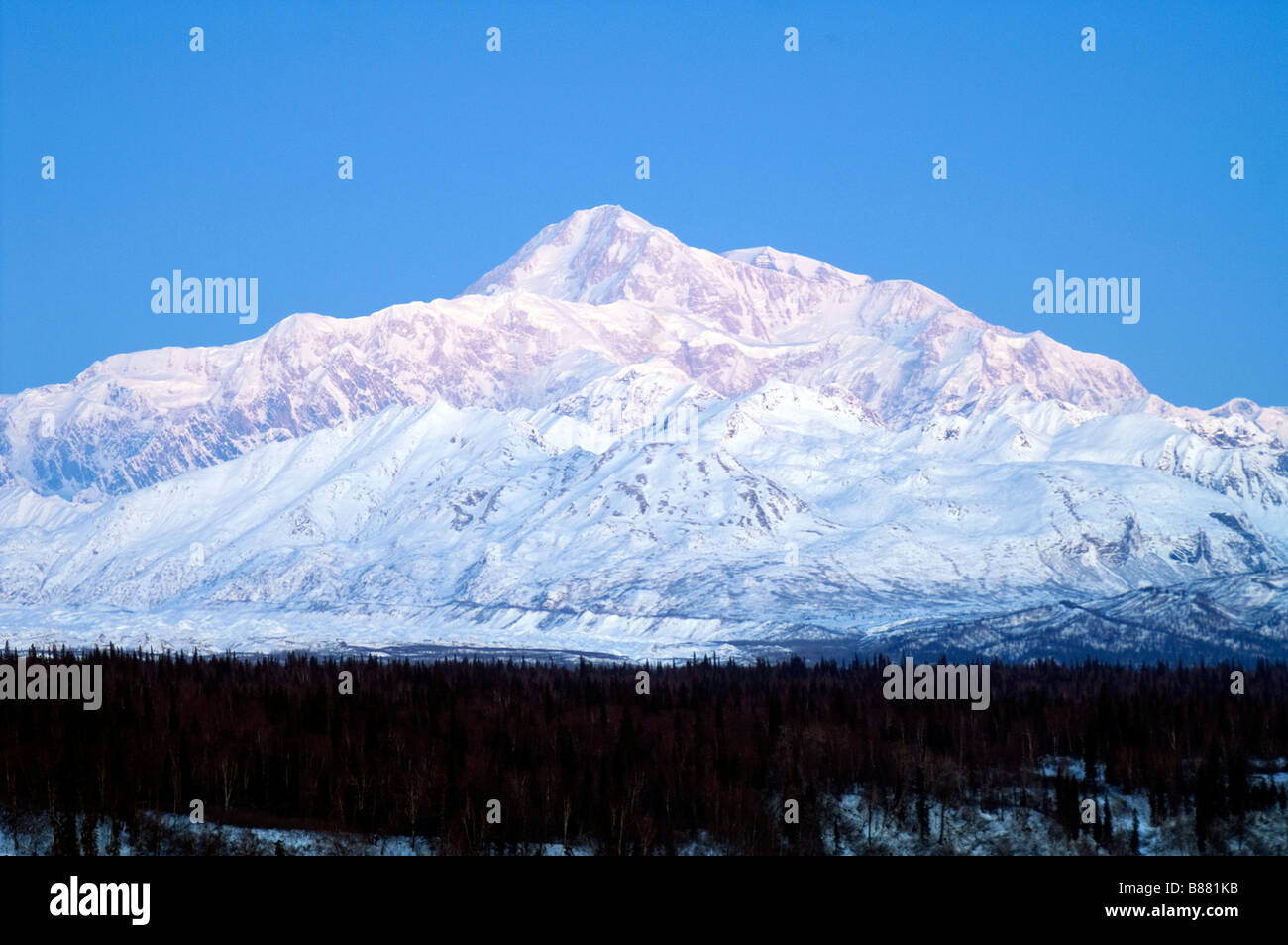 Mt McKinley Montagnes Alaska Denali National Park États-Unis Amérique du Nord Banque D'Images
