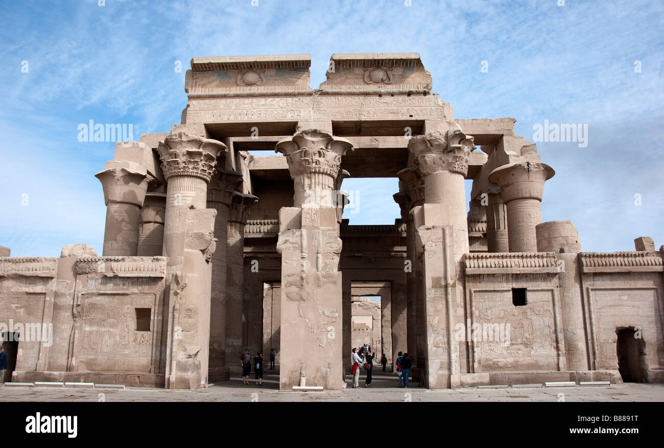 Porte de Neos Dionysos Kom Ombo Temple Banque D'Images