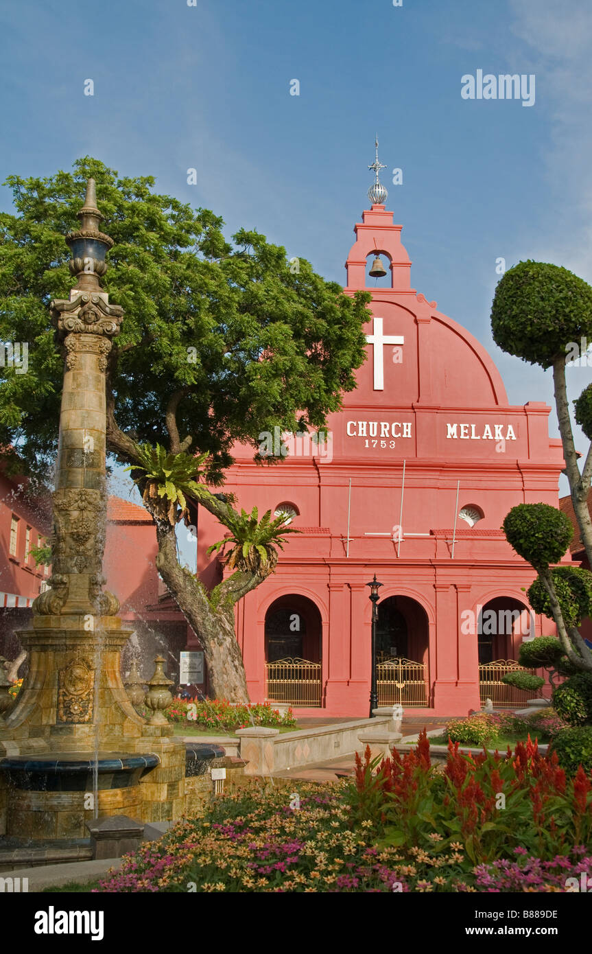 Malacca Malaisie fleurs decorateted Christ Church Banque D'Images