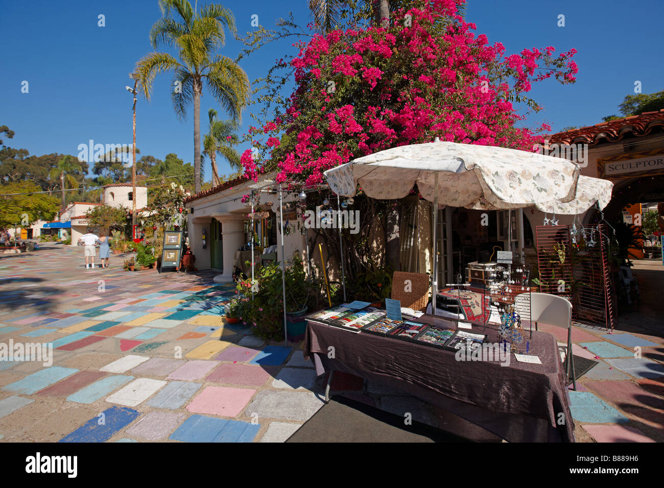 Spanish Village Art Center à Balboa Park. San Diego, Californie, USA. Banque D'Images