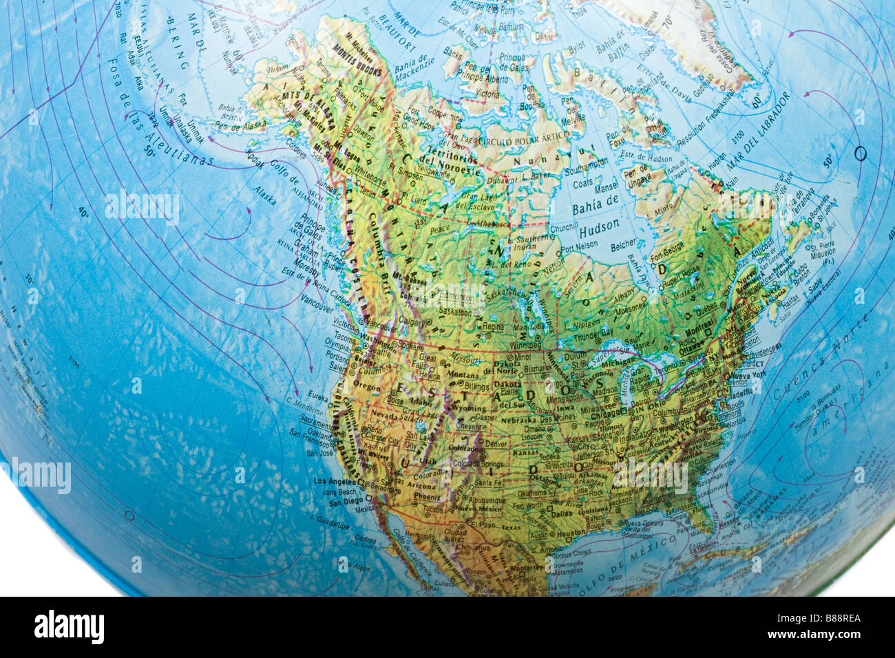 U S dans le ballon du monde Banque D'Images