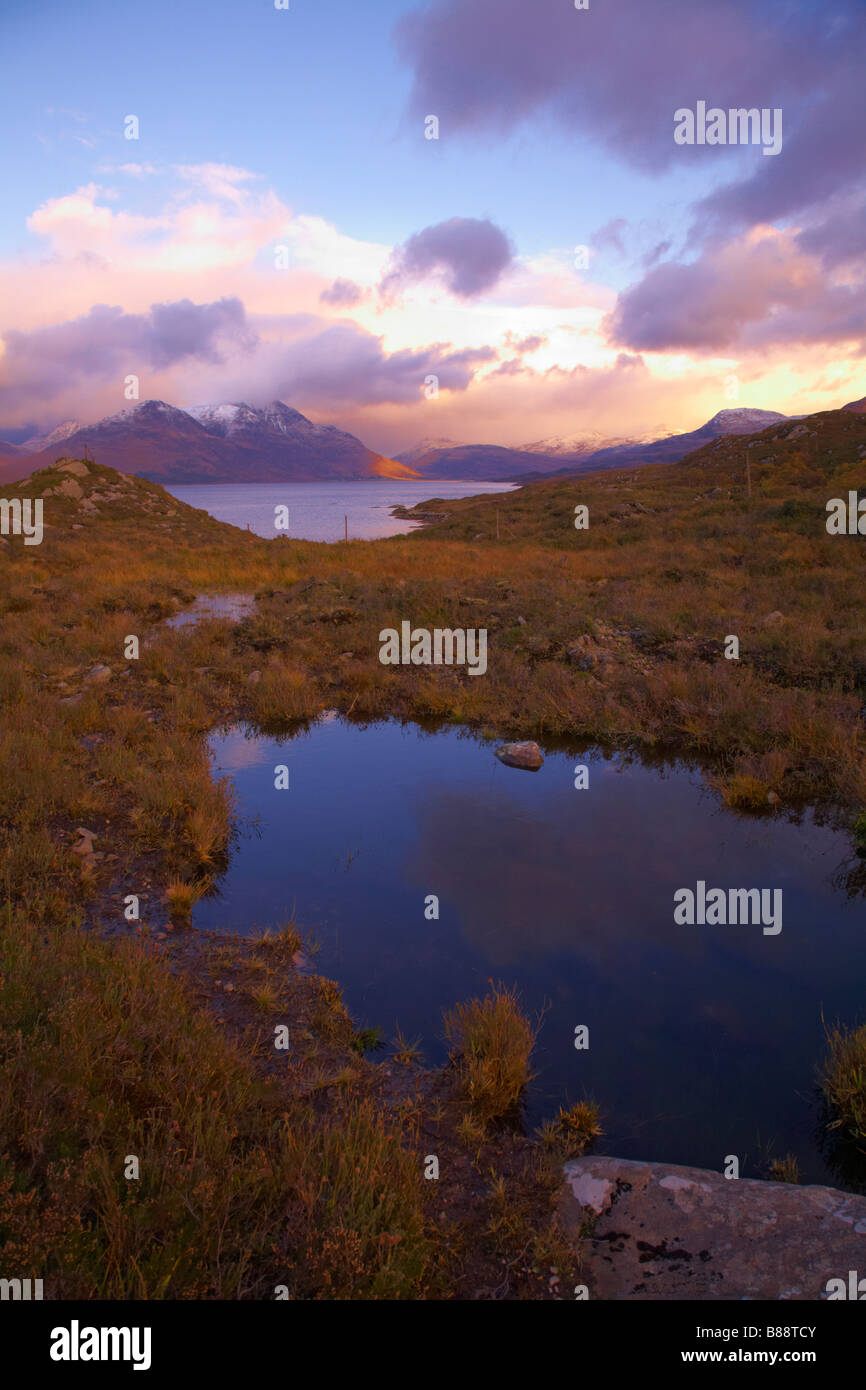 En regardant vers le sud est à travers l'Ob de Mheallaidh Quamassies-an-leim, Highlands, Scotland Banque D'Images