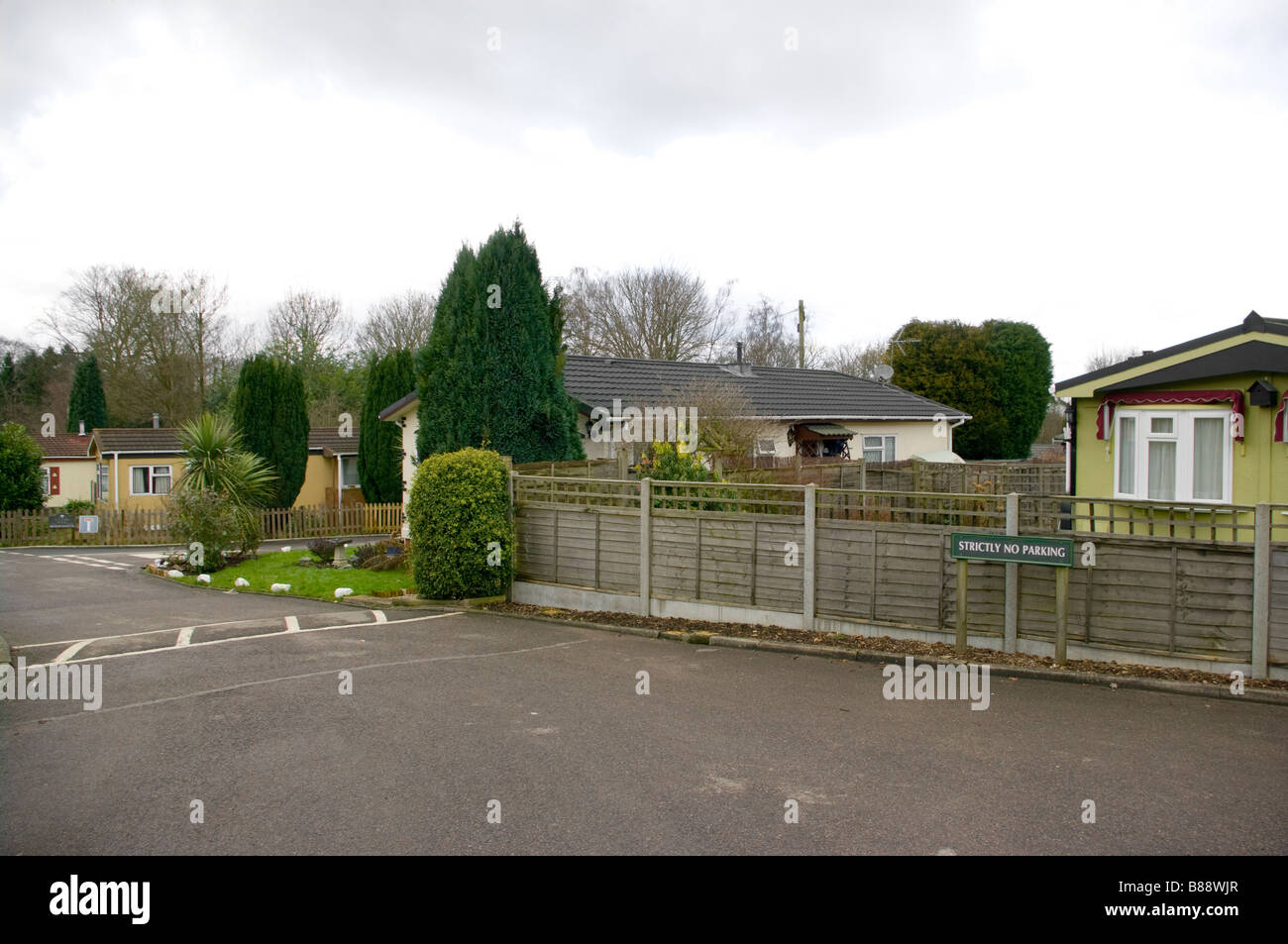 Mobile Homes statique Accueil Parc Surrey Hills fort Hill Surrey Banque D'Images