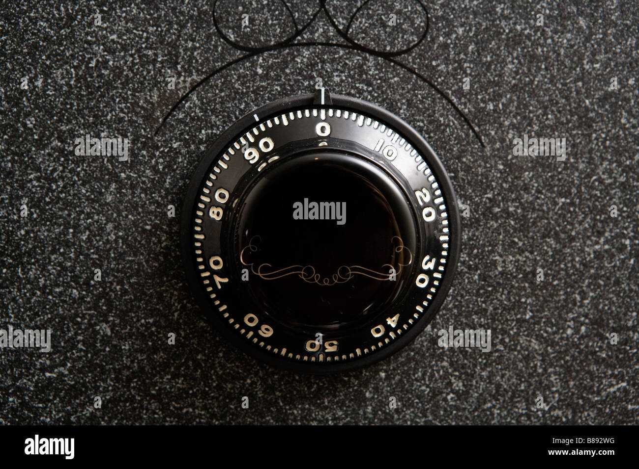 Un coffre-fort serrure à combinaison. Banque D'Images