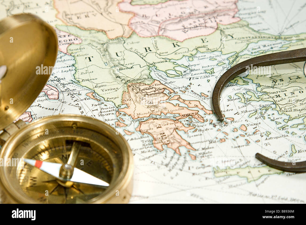Vintage 1907 expiré protégées par le site de l'Europe et l'Asie Banque D'Images
