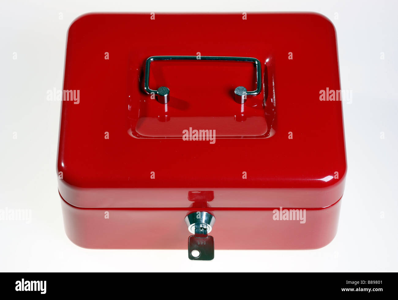 Coffret-caisse rouge. Banque D'Images