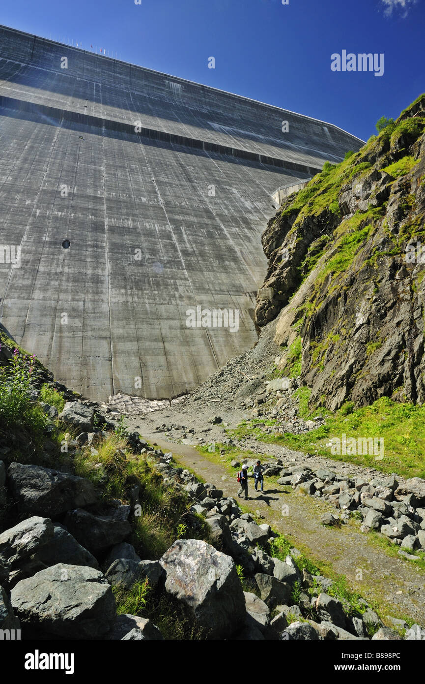 Barrage de la Grande Dixence Banque D'Images