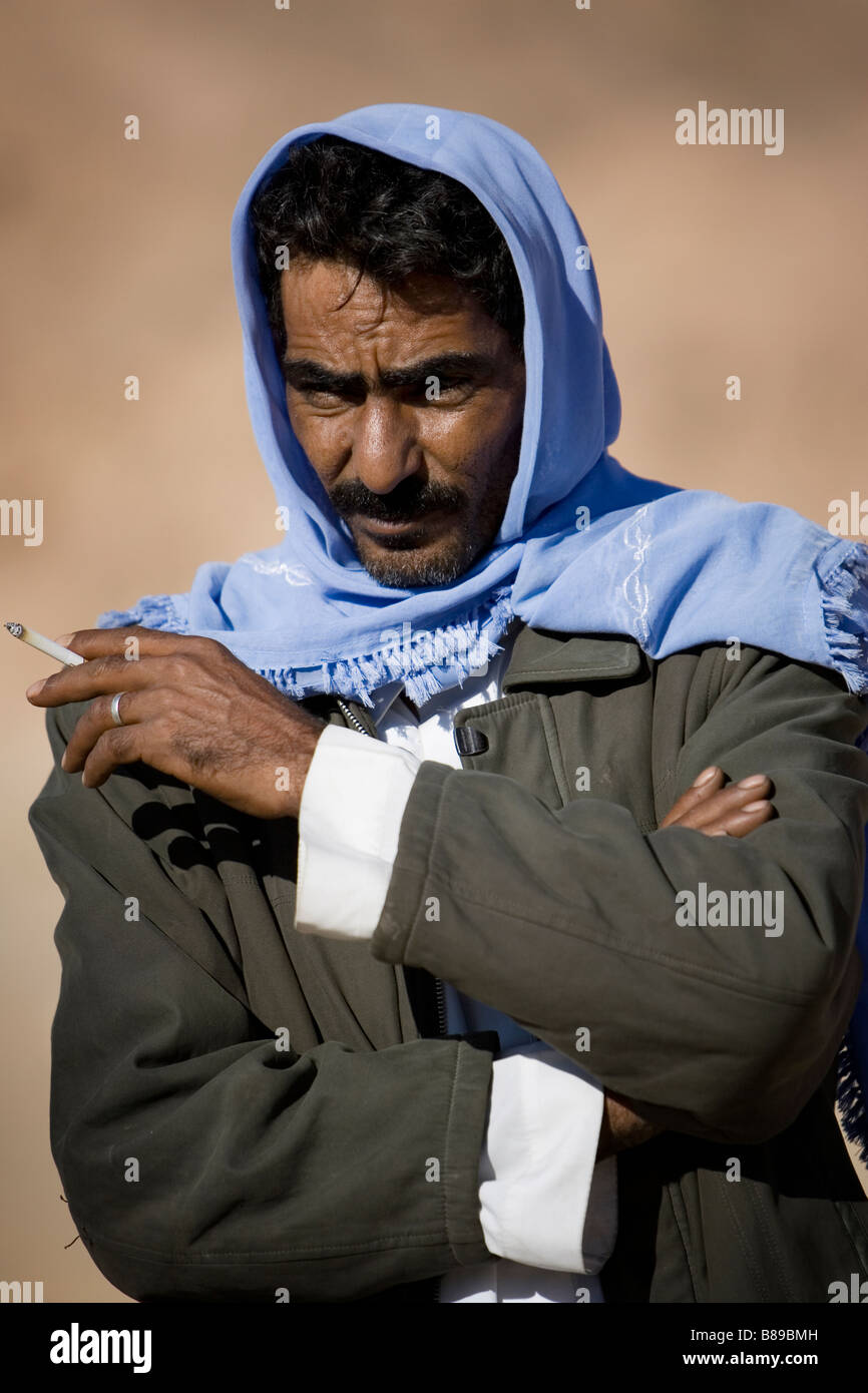Portrait d'une femme bédouine en Egypte Banque D'Images
