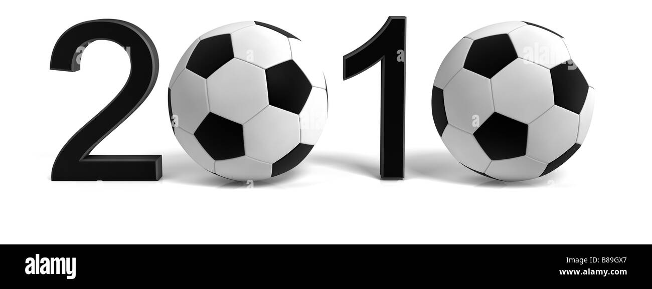 Ballon de football noir et blanc sur un fond blanc Banque D'Images
