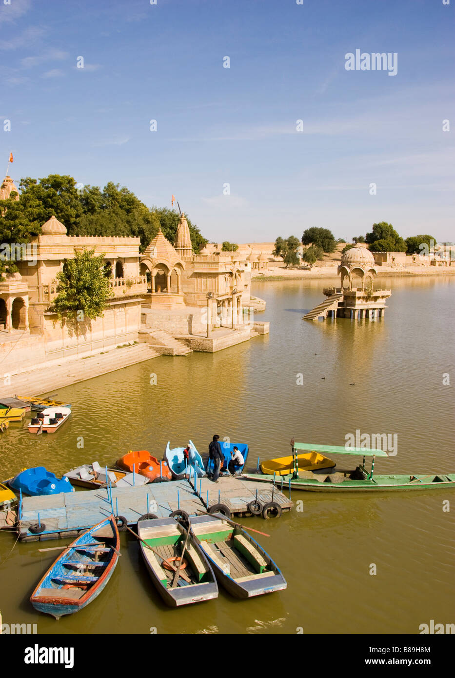 Gadsisar Lake Jaisalmer Rajasthan Inde Banque D'Images