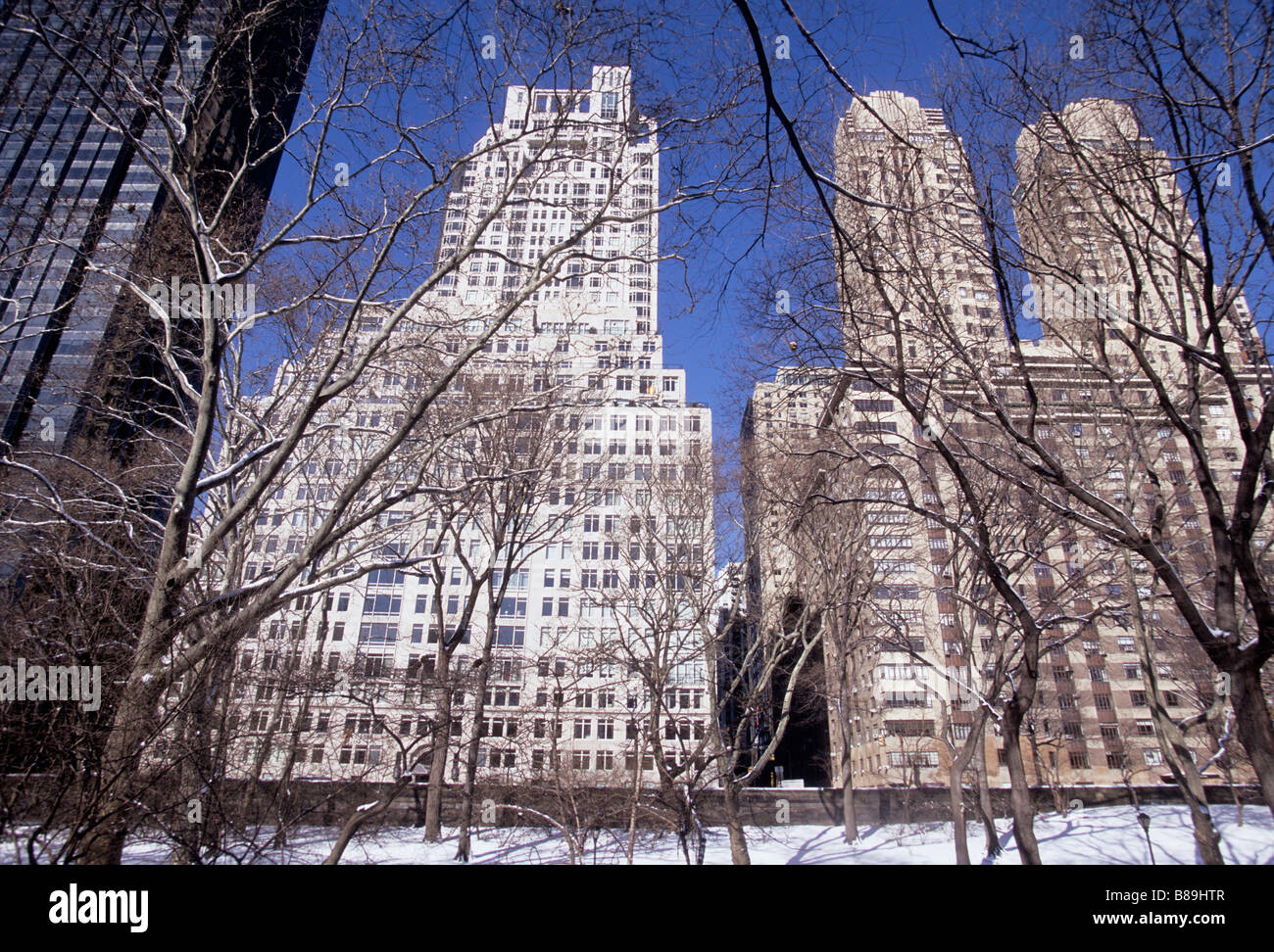 15 bâtiments de la ville de New York Central Park West et le Siècle NYC USA Banque D'Images