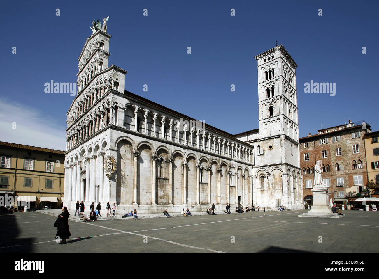 San Michele in Foro, Lucca, Toscane, Italie Banque D'Images