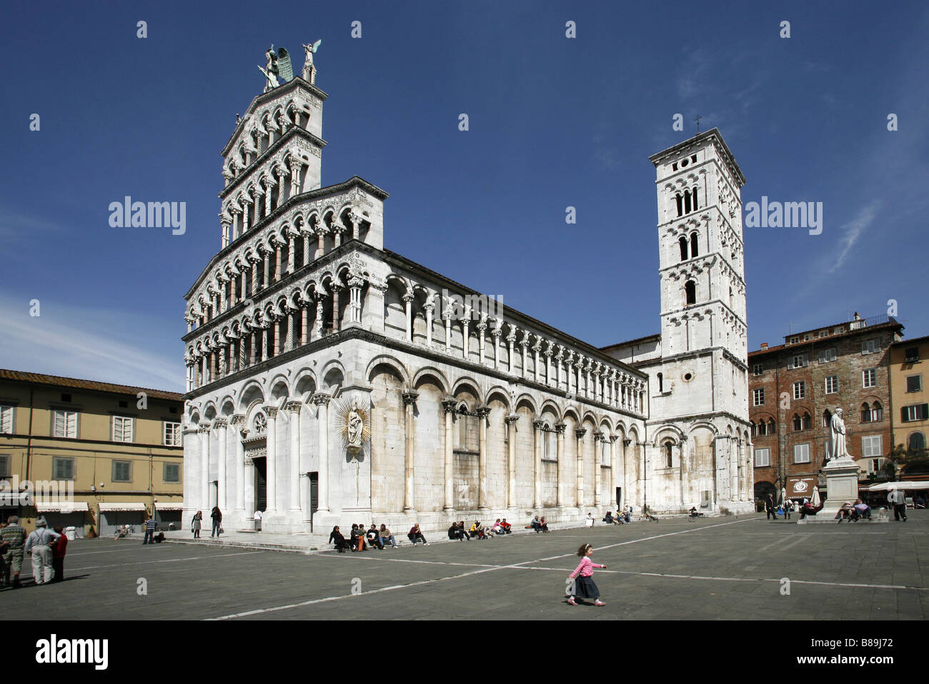 San Michele in Foro, Lucca, Toscane, Italie Banque D'Images