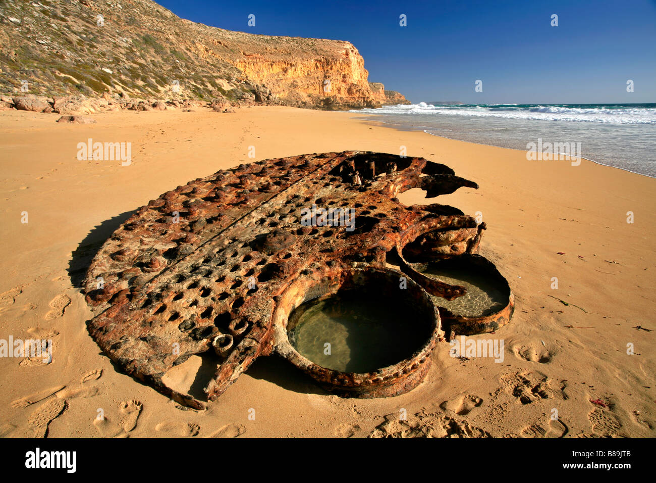Ethal épave Bay Banque D'Images