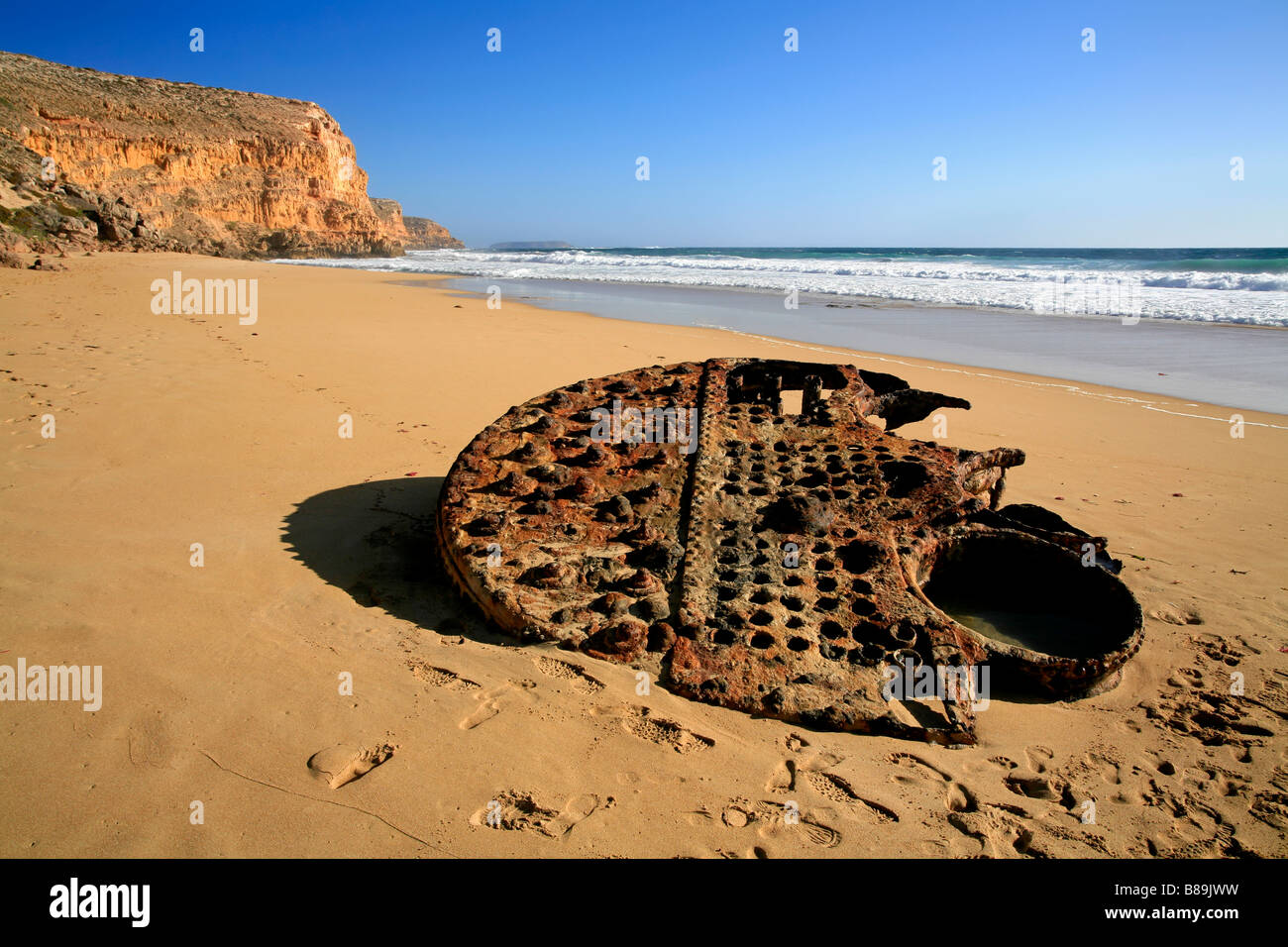 Ethal épave Bay Banque D'Images