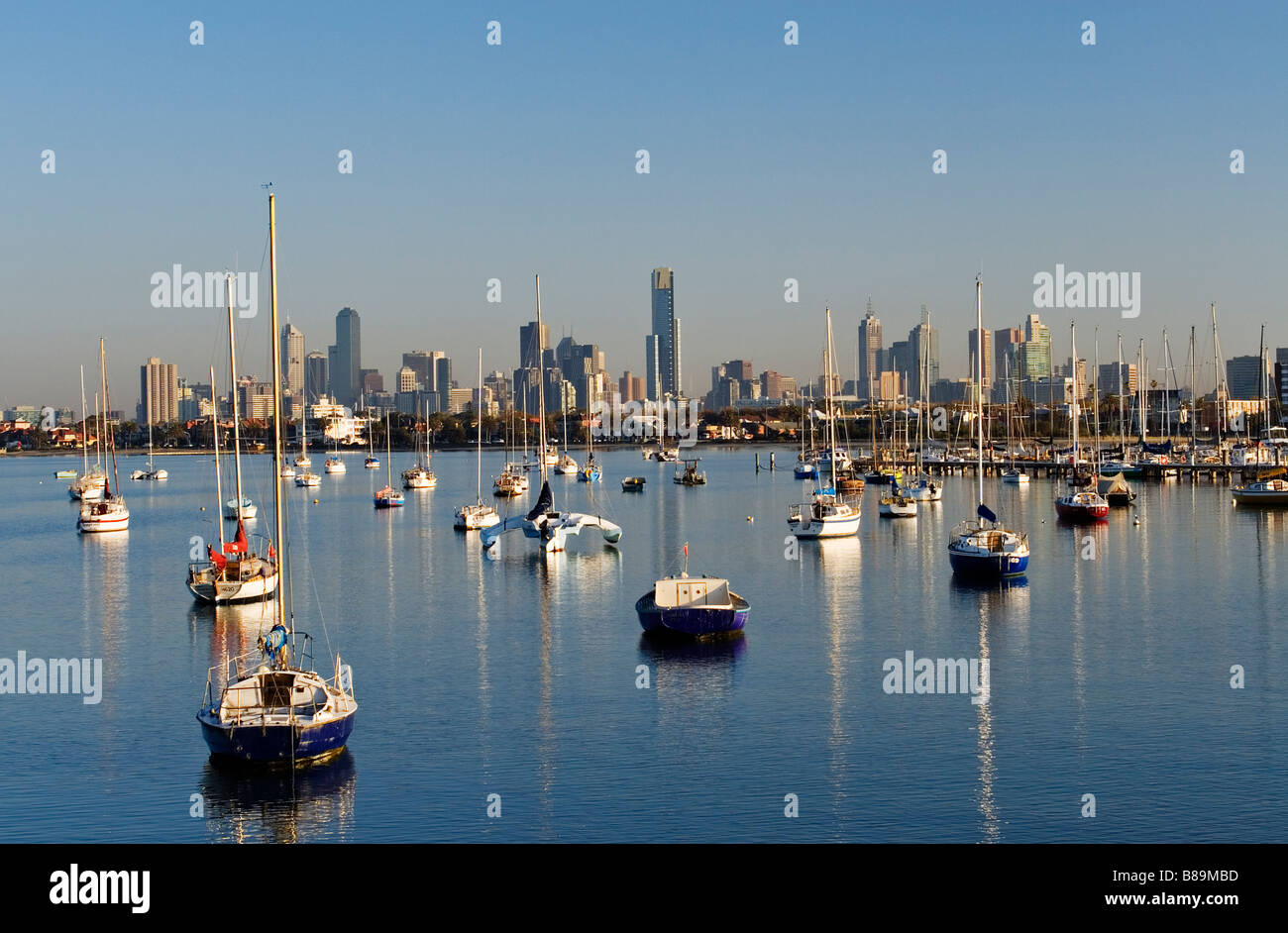 'Port Phillip Bay' 'St.Kilda' 'Port de Melbourne' Banque D'Images